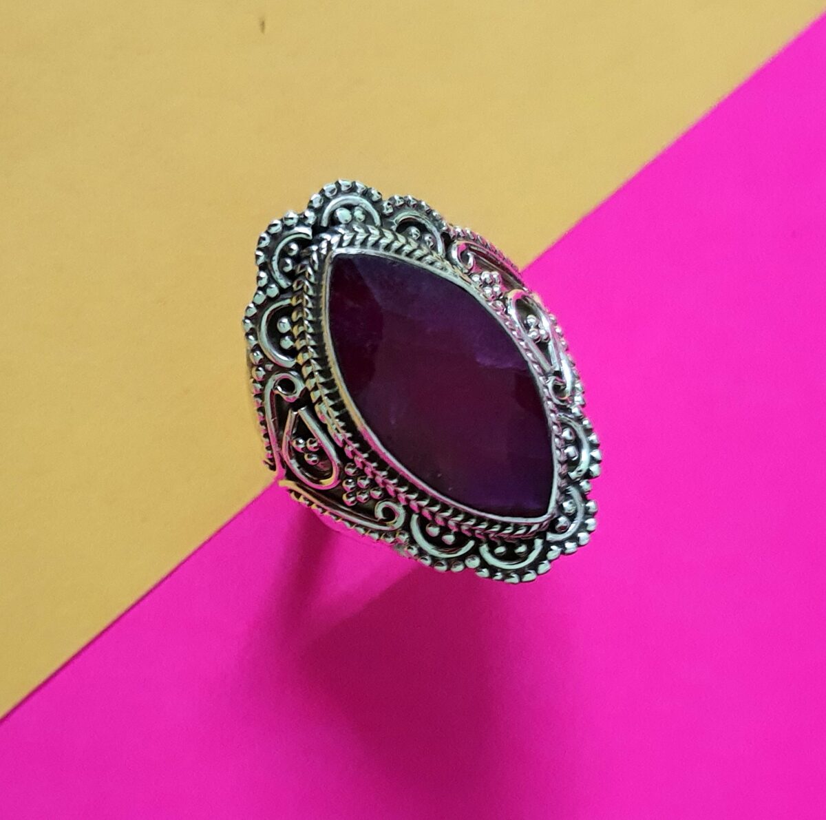 Ruby Gemstone 925 Sterling Silver Handmade Ring