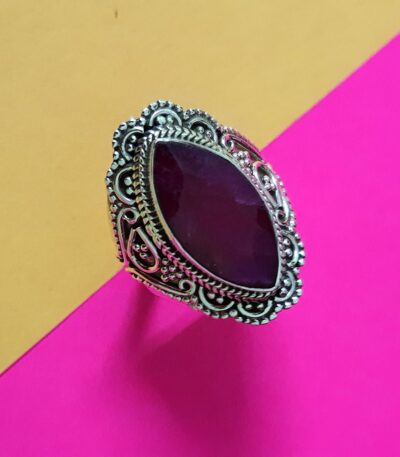 Ruby Gemstone 925 Sterling Silver Handmade Ring