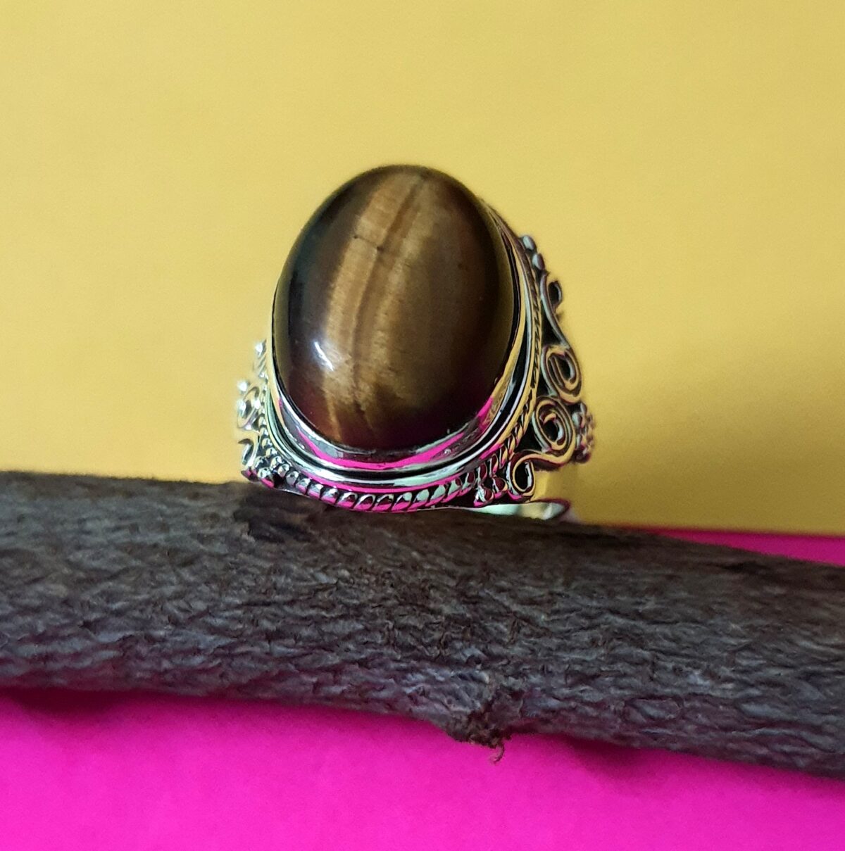 Tiger's Eye Silver Ring