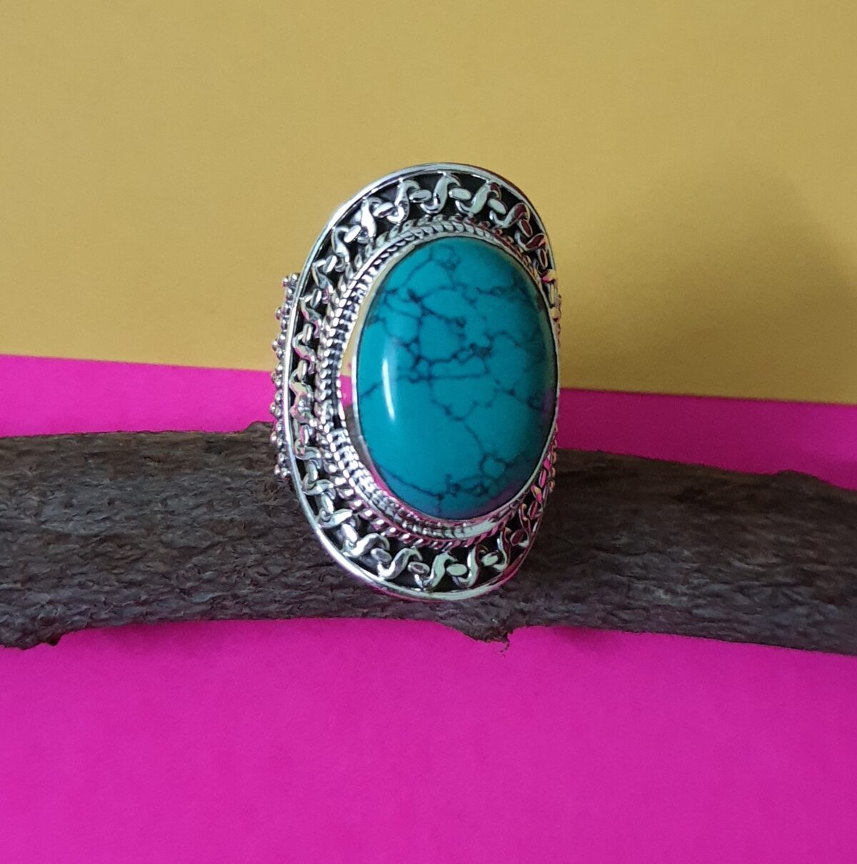 Turquoise Gemstone 925 Sterling Silver Ring