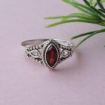 Garnet Quartz Gemstone 92.5 Silver