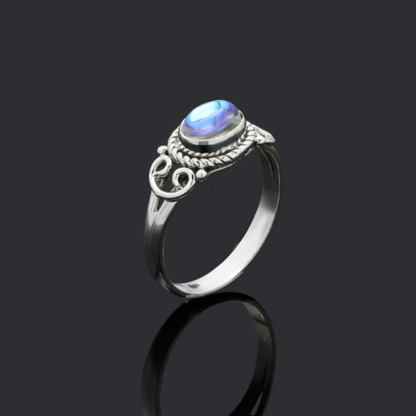 925 Sterling Silver Jewelry Aura Quartz Gemstone Ring