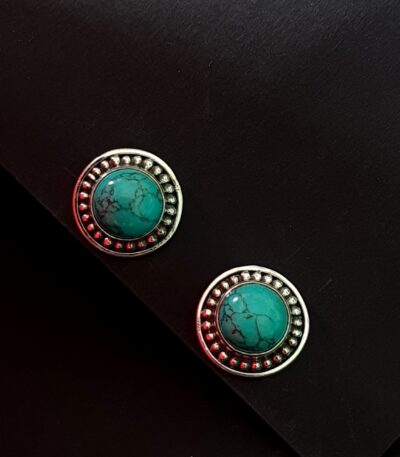 Minimalist Turquoise Silver Studs