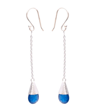 Lapis Silver Danglers