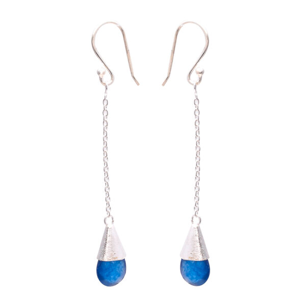 Lapis Silver Danglers