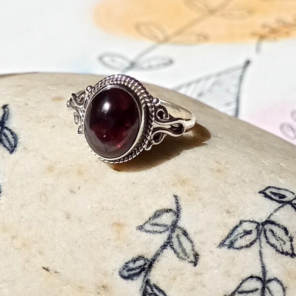 925 Sterling Silver Black Onyx Gemstone Ring