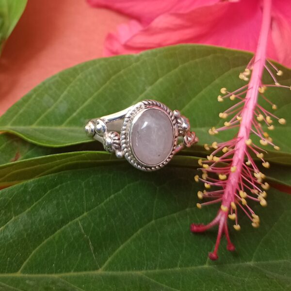 Luminous Moonbeam Moonstone Ring- 925 Sterling Silver