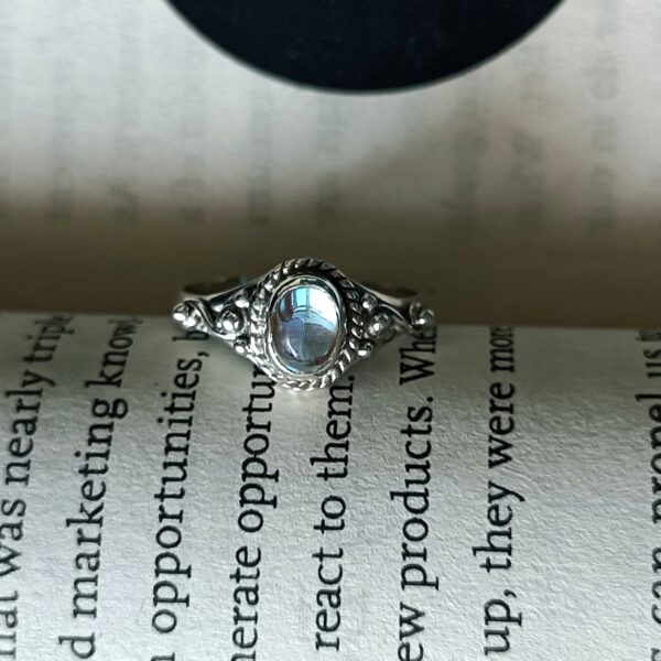 Mystic Rainbow Gemstone 925 Sterling Silver Pretty Ring