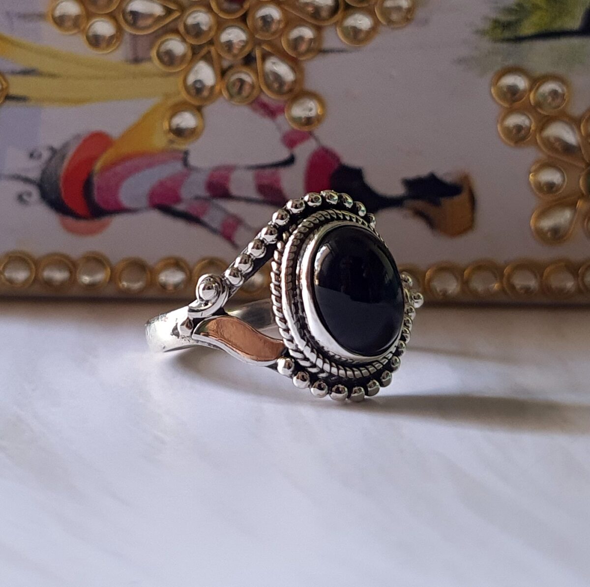 Black Onyx 925 Silver Ring