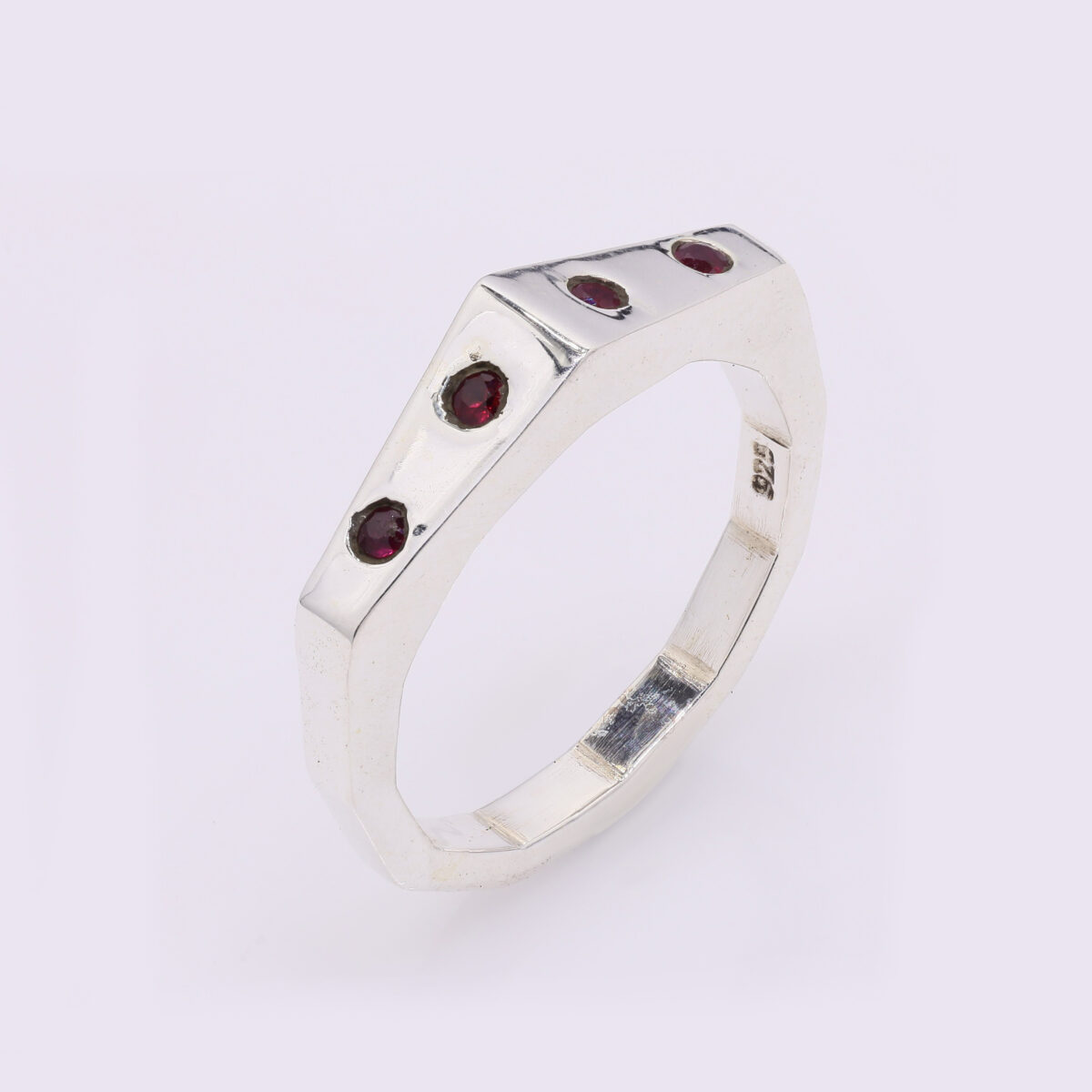 Natural Ruby Cut Gemstone Ring