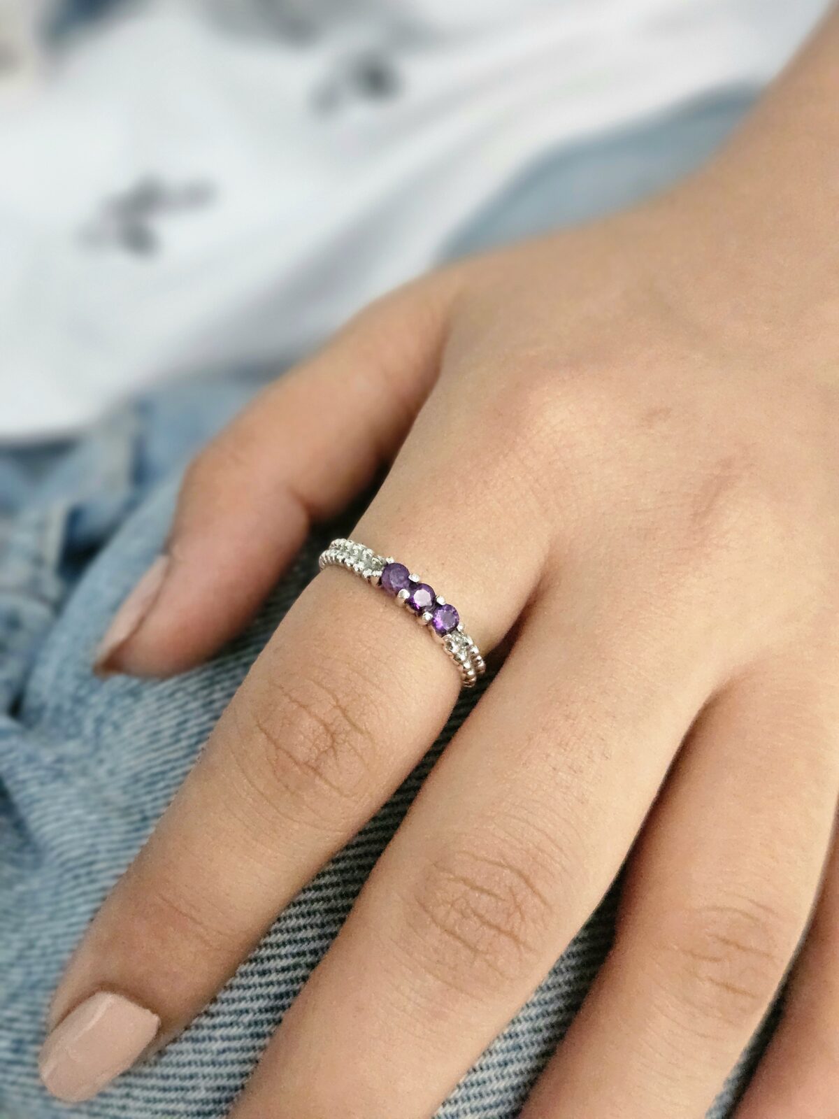 Amethyst Silver Ring