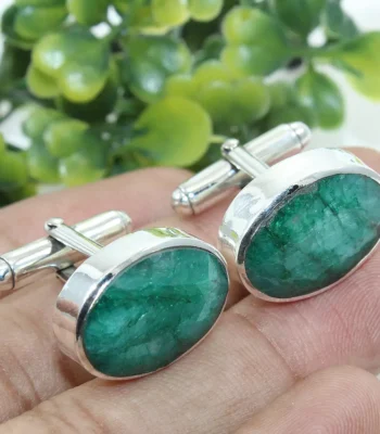 Bespoke Emerald Cufflinks